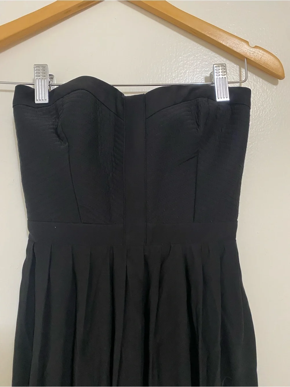 Parker Bayou Strapless Black Silk Maxi Dress